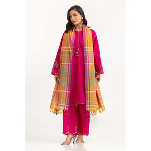 IPSTD-77103 Traje de Verano Casual de Algodón para Mujer, 3 Piezas, Cambric Bordado, Transpirable, Manga Larga, Cuello Redondo - Product Image 5