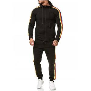 Chándales de algodón personalizados informales pesados, conjunto de sudaderas con capucha y pantalones de chándal de felpa francesa para hombres, ropa de calle, chándales con logotipo - Product Image 5