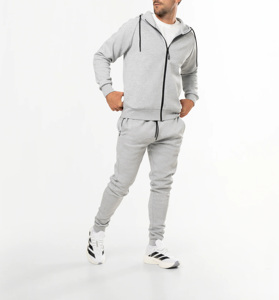 Conjunto Deportivo Personalizado al por Mayor para Hombre, Sudadera con Capucha y Cremallera y Pantalones Jogger de Felpa Premium, Ropa Deportiva Informal para Hombre - Product Image 4