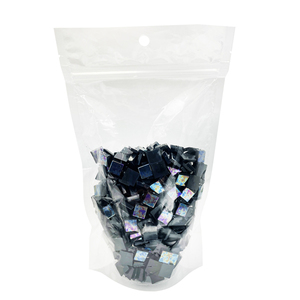 Azulejos iridiscentes de pavo real cuadrado artesanal de plástico de 200g para mosaicos - Product Image 3