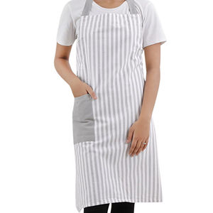 100% Cotton Yarn-Dyed Bib <b>Apron</b> Grey Waist Bib for Food Cooking Salon Barber Garden BBQ PE LDPE PU <b>PVC</b> Denim Fabric Polyester - Product Image 1