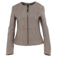Blouson de motard en cuir de vachette et peau de mouton avec doublure en coton et laine brute, personnalisable OEM ODM, chaud et uni pour femme, idéal pour l'hiver