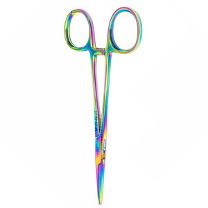 Pinzas Hemostáticas Kelly Rectas de 5.5 Pulgadas, Acero Inoxidable, Recubrimiento de Titanio Multicolor Arcoíris - Instrumento de Precisión de Grado Quirúrgico - Product Image 6