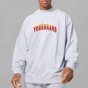 Sudadera de gran tamaño para hombre, 100% algodón, Polar, sudaderas para hombre, cuello redondo, logotipo personalizado, sudaderas básicas - Product Image 4