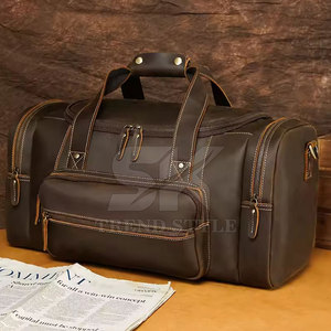 Minimalist <b>Leather</b> Duffle <b>Bag</b> with Smooth Finish and Timeless Appeal Handcrafted <b>Leather</b> <b>Travel</b> <b>Bag</b> - Product Image 2