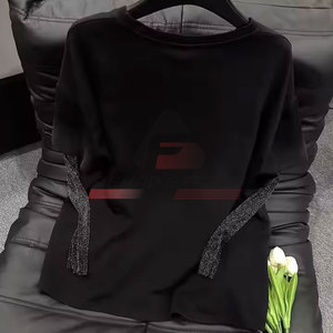 เสื้อสเวตเชิ้ตผู้ชายคุณภาพสูง ประดับคริสตัล สำหรับฤดูหนาว ระบายอากาศได้ดี แขนยาว สไตล์ลำลอง โดดเด่นไม่ซ้ำใคร - Product Image 2