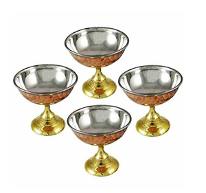 Bol à crème glacée en laiton Vaisselle pour desserts et dîners Produit de vaisselle Bol à crème glacée en laiton - Product Image 1