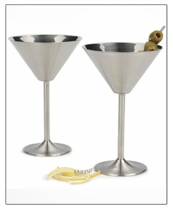Juego de Vasos de Martini de Acero Inoxidable Comercial Duradero, Accesorios para Coctelera, Ecológico, Capacidad de 177 ml, Mayur Exports, Artículos para Bar de Vinos - Product Image 2