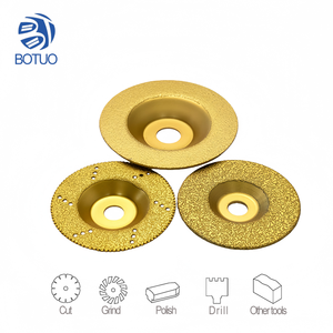 Disco rettificatrice a tazza con vuoto diamantato da 4 pollici | 100mm 10cm disco disco per lucidare il disco in marmo di pietra e granito 16mm - Product Image 4