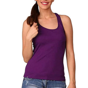 Ropa de mujer personalizada, camisetas sin mangas para la venta al por mayor, camisetas deportivas sin mangas de algodón para mujer - Product Image 6