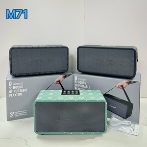 Mini haut-parleur karaoké M71 avec 2 microphones, pour extérieur, mariage, camping, situations d'urgence, basses puissantes, enceinte robuste, système de vente en gros - Product Image 6