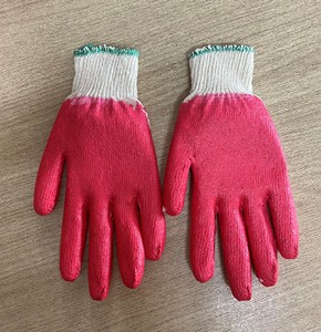 Gants enduits de caoutchouc vietnamien Gants de travail de sécurité antidérapants anti-coupure avec coton réutilisable semi-enduit de latex pour le jardinage - Product Image 1