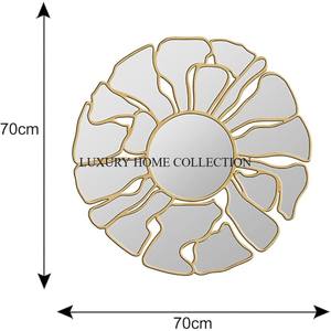 Decorative <b>Antique</b> Metal Brass Design <b>Wall</b> <b>Mirror</b> Frame with Finely Crafted Details That Reflect Sophistication and Elegance - Product Image 4