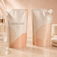 Pochettes souples personnalisées avec bec verseur 50ml 100ml 200ml pour produits cosmétiques et soins de la peau, rechargeables