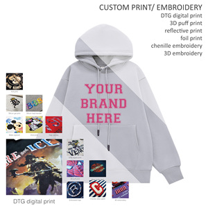 Streetlab Custom Logo Hoodie 350G Cotton Oversized Winter <b>Pullover</b> <b>Men</b> Women Digital Printing - Product Image 2