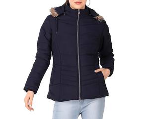 Chaqueta acolchada gruesa de invierno para mujer de la mejor calidad, recién llegados, prendas de vestir con cremallera, nailon transpirable hecho en Pakistán, estilo informal - Product Image 1
