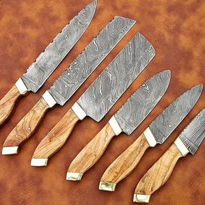 El mejor nuevo juego de cuchillos de cocina de Chef profesional de acero de Damasco hecho a mano personalizado, los mejores cuchillos de cocina - Product Image 3