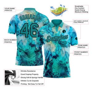 Camiseta de Golf Personalizada por Sublimación, de Punto Sólido, de Algodón y Elastano para Hombre - Product Image 2