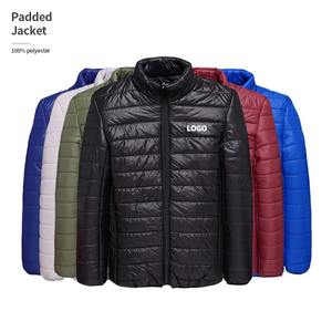 Chaqueta de plumón a prueba de viento para hombre Chaqueta acolchada tejida con soporte de invierno Logotipo personalizado - Product Image 1