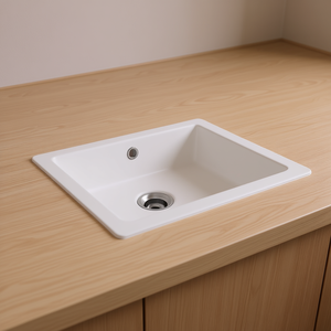 Évier encastré mat de 90 cm avec trou de robinetterie gauche, sans perçage - Product Image 3