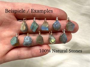 Collar de labradorita cruda, chapado en oro colgante de plata, estilo Vintage único, joyería de piedras preciosas naturales, regalo hecho a mano para novia - Product Image 6