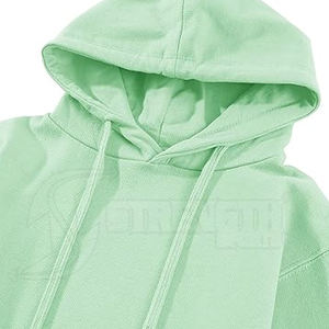 2024 Street Style personnalisé haut court sweats à capuche blanc uni en vrac hiver haut court sweats à capuche pour vente en ligne - Product Image 3