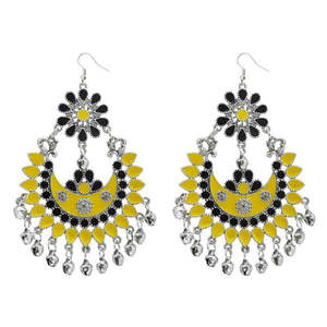 Tip Top <b>Fashions</b> 1311054E Yellow Meenakari Afghani Dangle <b>Earrings</b> <b>Fashion</b> <b>Drop</b> Design - Product Image 1