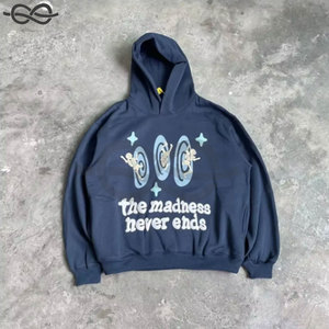 เสื้อฮู้ดและเสื้อสเวตเตอร์ผ้าฝ้ายแบบมีฮู้ดลายพัฟโอเวอร์ไซส์ - Product Image 1