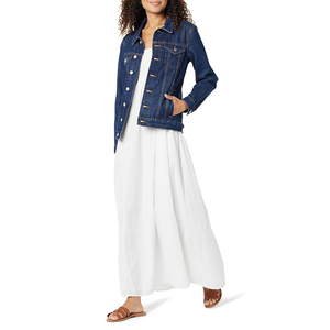 Chaqueta vaquera transpirable para mujer superventas OEM profesional de procesamiento crudo disponible a precio mayorista - Product Image 3