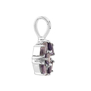 จี้เพชรไอโอไลต์ธรรมชาติสำหรับผู้หญิงจาก Shah Gems เงินแท้ 925 ชุบทองคำสีกุหลาบ รูปทรงมาร์คีส์ พร้อมจี้แพลตตินั่ม - Product Image 2