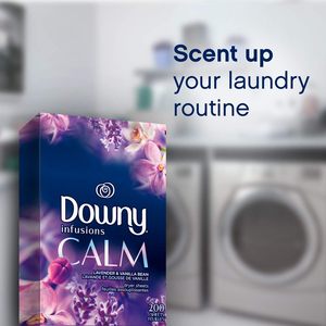 Feuilles assouplissantes pour sèche-linge Downy Infusions, parfum Calm, lavande et fève de vanille, 200 unités - Product Image 1