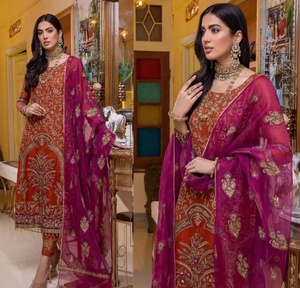 Salwar Kameez de Seda Bordado Multicolor, Estilo Tribal Étnico Vintage Kuchi Afgano/Pakistaní, para Fiestas Tradicionales, Gran Venta 2020 - Product Image 5