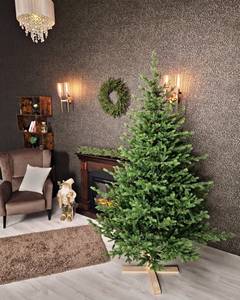 Sapin de Noël artificiel floqué de haute qualité avec lumières LED, fonctionnant sur piles, personnalisable, réutilisable, décoration intérieure pour les fêtes - Product Image 5