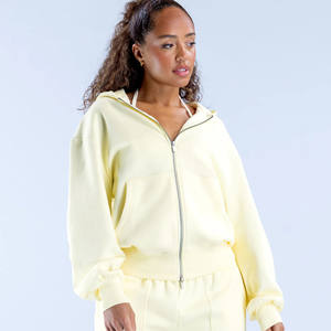 High Quality Butter Flecce Winter Casual Front Zip <b>Women's</b> Oversize Fit <b>Hoodie</b> Anti-Wrinkle Breathable Eco-Friendly Quick Dry - Product Image 4