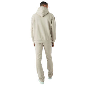 Ensemble de survêtements évasés à impression bouffante 3D avec logo personnalisé pour hommes Pantalon de survêtement évasé à ourlet brut 100% coton et sweat à capuche Vêtements de sport lourds - Product Image 2