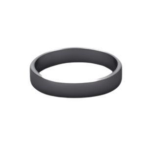 Bague en acier inoxydable mat pour enfants - Style religieux classique avec incrustation ovale motif arc-en-ciel, prête à offrir - Product Image 4