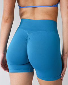 Shorts de yoga en gros pour femmes avec poches, taille haute élastique, matière douce et respirante pour les marques de vêtements de sport - Product Image 4