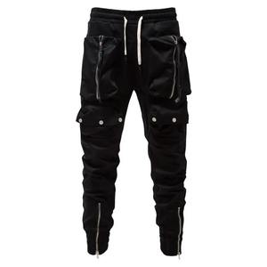 Nouveaux pantalons décontractés portables quatre saisons Leggings taille élastique à grande poche décorés d'une fermeture éclair pour hommes - Product Image 5
