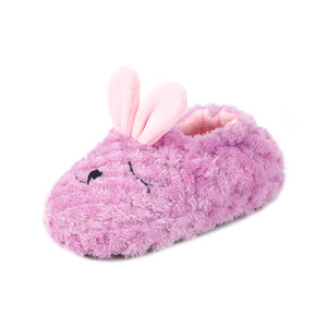Chaussons de maison pour bébé fille avec semelle antidérapante Chaussons d'intérieur en peluche doux pour l'hiver Chaussons chauds pour lapin de dessin animé - Product Image 1