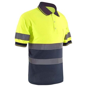 Workwear Polo Shirts Custom Uniforms Reflective Half Sleeve Polo Collar Cotton/Polyester Breathable Unisex Polo Shirts For Sale - Product Image 6