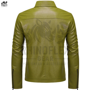 Nouvel arrivage de veste en cuir pour hommes veste en cuir PU vestes de moto en cuir de vachette de qualité supérieure - Product Image 2