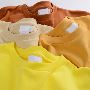 เสื้อยืดเท่ๆเปิดไหล่ตก280ก. สำหรับผู้ชายเสื้อยืดผ้าฝ้ายโอเวอร์ไซส์สำหรับผู้ชาย - Product Image 6