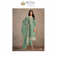 Fournisseur professionnel en vrac vendant une fausse Georgette de style indien avec broderie costume Salwar pour vêtements de créateur