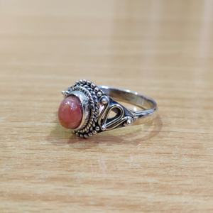 Rhodochrosite Gemstone 925 bagues en argent sterling gros bijoux en pierres précieuses naturelles 925 bagues estampillées - Product Image 2