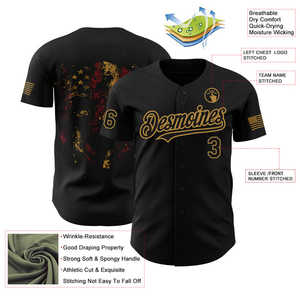 Maillot de baseball en gros nom et numéro personnalisés fermeture boutonnée en tissu respirant conception confortable pour un usage quotidien - Product Image 6