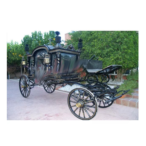 Blackish German Burial Hearse Buggy Indian Black Funeral Horse Drawn Carruage Fabricante English Hearse Buggy en venta Garmany - Product Image 1