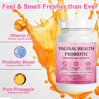 Capsules de Probiotiques Vaginaux en Gros OEM avec Prébiotiques, Ananas et Vitamine C pour l'Équilibre du pH et la Santé Intime Féminine