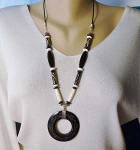 Colliers à pendentifs fins en corne de boeuf de buffle naturelle et écologique pour femmes bijoux en or rose plaqué platine pour les mariages et les fêtes - Product Image 4