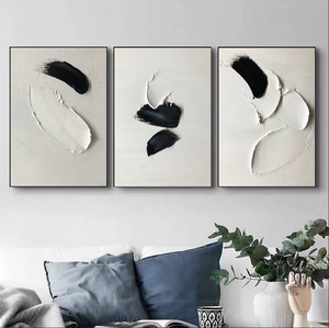 Moderno 3D Texture Beige minimalismo arte della parete decorazione bianca astratta <span class=keywords><strong>tela</strong></span> <span class=keywords><strong>nera</strong></span> pittura <span class=keywords><strong>per</strong></span> la casa soggiorno - Product Image 5