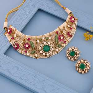 Kundan Wedding <b>Necklace</b> Elegant & Dazzling - Product Image 2